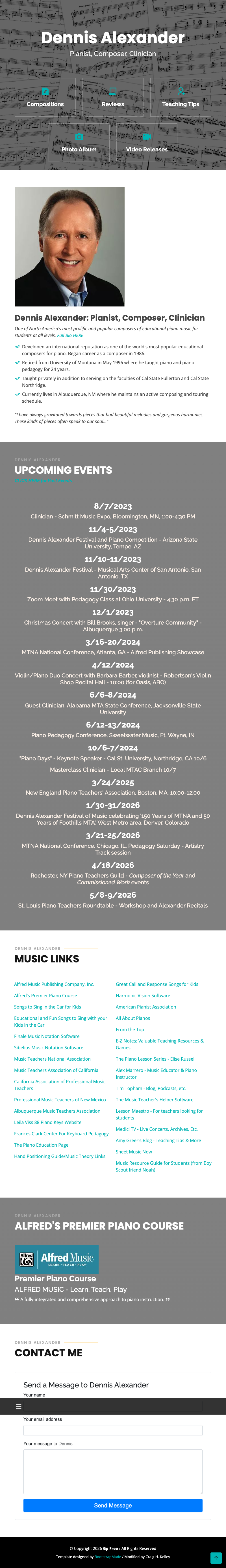 Dennis Alexander website